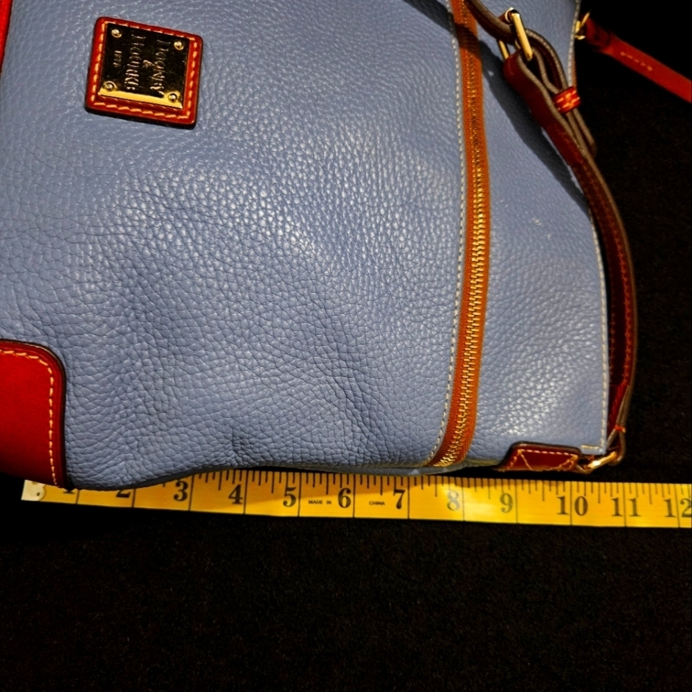Dooney & Bourke Blue Pebble Leather Crossbody/Shoulder Bag - Picture 11 of 13
